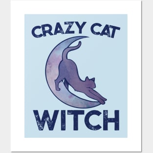 Crazy Cat Witch Posters and Art